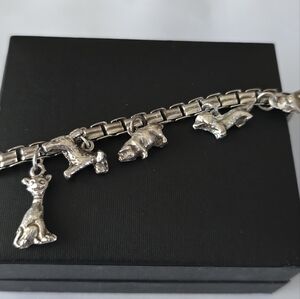 Sterling Silver Lucky Charm Bracelet with Animal Charms